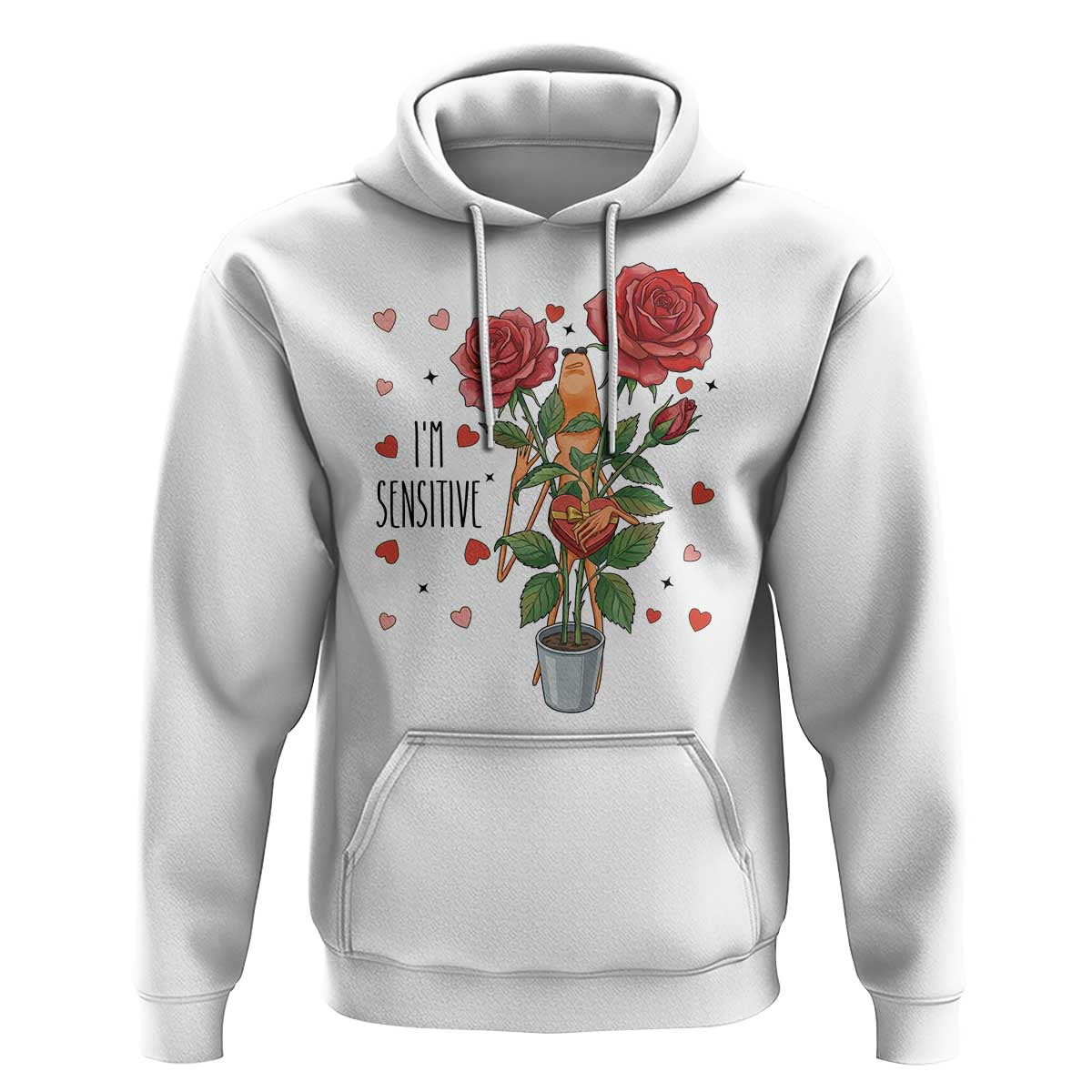 Marcus The Worm Valentine Meme Hoodie I Am Senstive - Wonder Print Shop