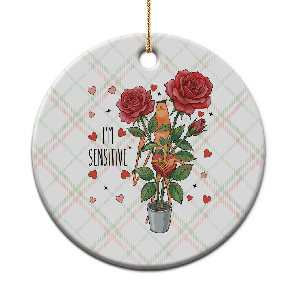 Marcus The Worm Valentine Meme Ceramic Ornament I Am Senstive - Wonder Print Shop