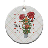 Marcus The Worm Valentine Meme Ceramic Ornament I Am Senstive - Wonder Print Shop