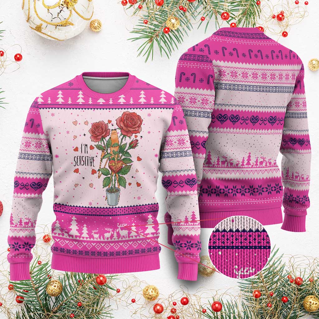 Marcus The Worm Valentine Meme Ugly Christmas Sweater I Am Senstive - Wonder Print Shop
