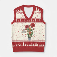 Marcus The Worm Valentine Meme V-Neck Knit Sweater Vest I Am Senstive - Wonder Print Shop