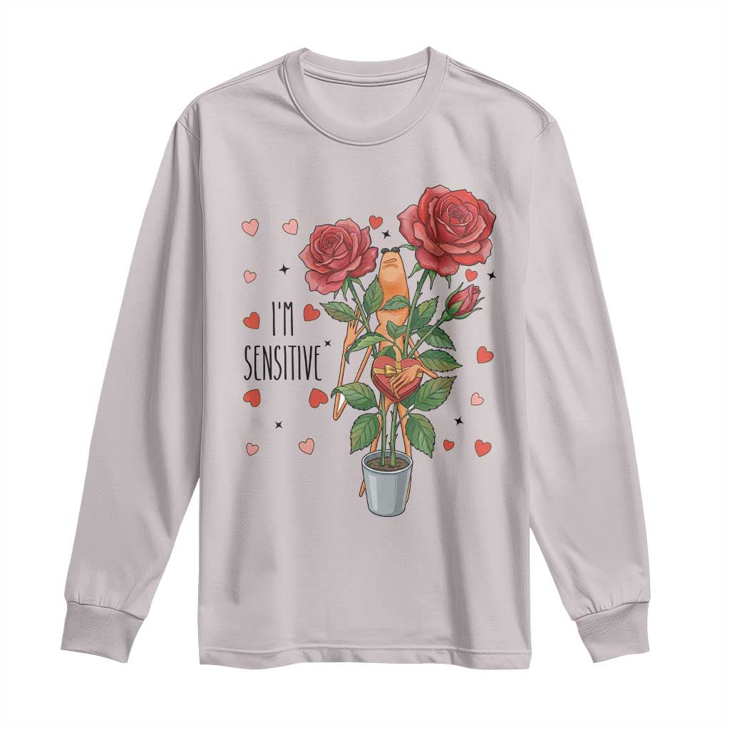 Marcus The Worm Valentine Meme Long Sleeve Shirt I Am Senstive - Wonder Print Shop