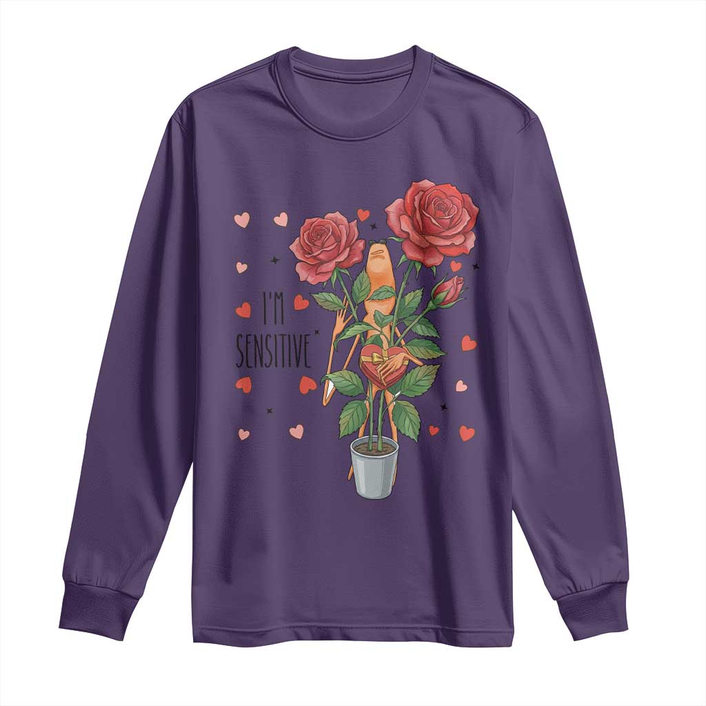 Marcus The Worm Valentine Meme Long Sleeve Shirt I Am Senstive - Wonder Print Shop