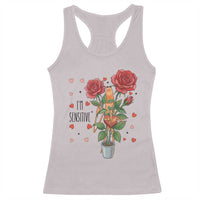 Marcus The Worm Valentine Meme Racerback Tank Top I Am Senstive - Wonder Print Shop