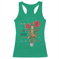 Marcus The Worm Valentine Meme Racerback Tank Top I Am Senstive - Wonder Print Shop