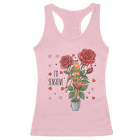 Marcus The Worm Valentine Meme Racerback Tank Top I Am Senstive - Wonder Print Shop