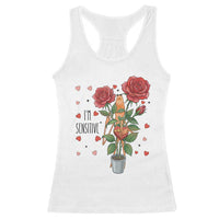 Marcus The Worm Valentine Meme Racerback Tank Top I Am Senstive - Wonder Print Shop