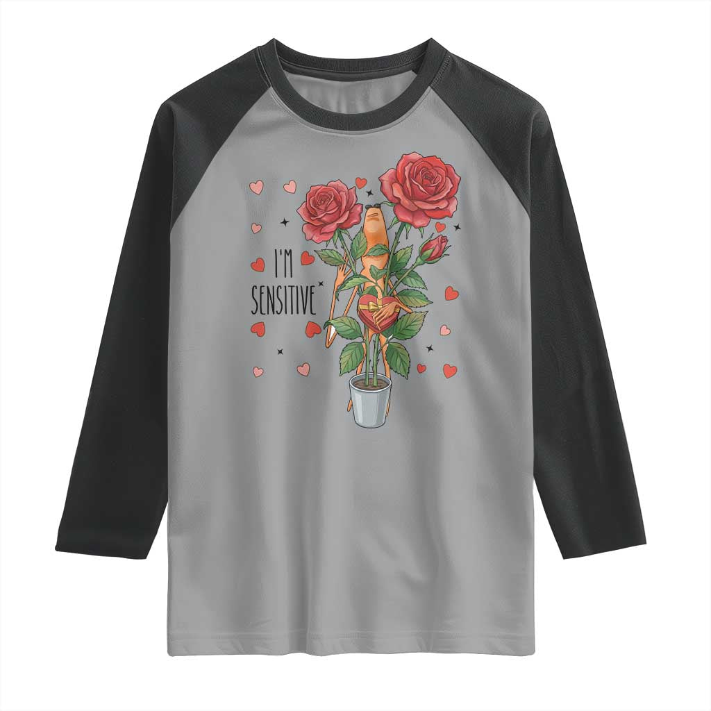 Marcus The Worm Valentine Meme Raglan Shirt I Am Senstive - Wonder Print Shop