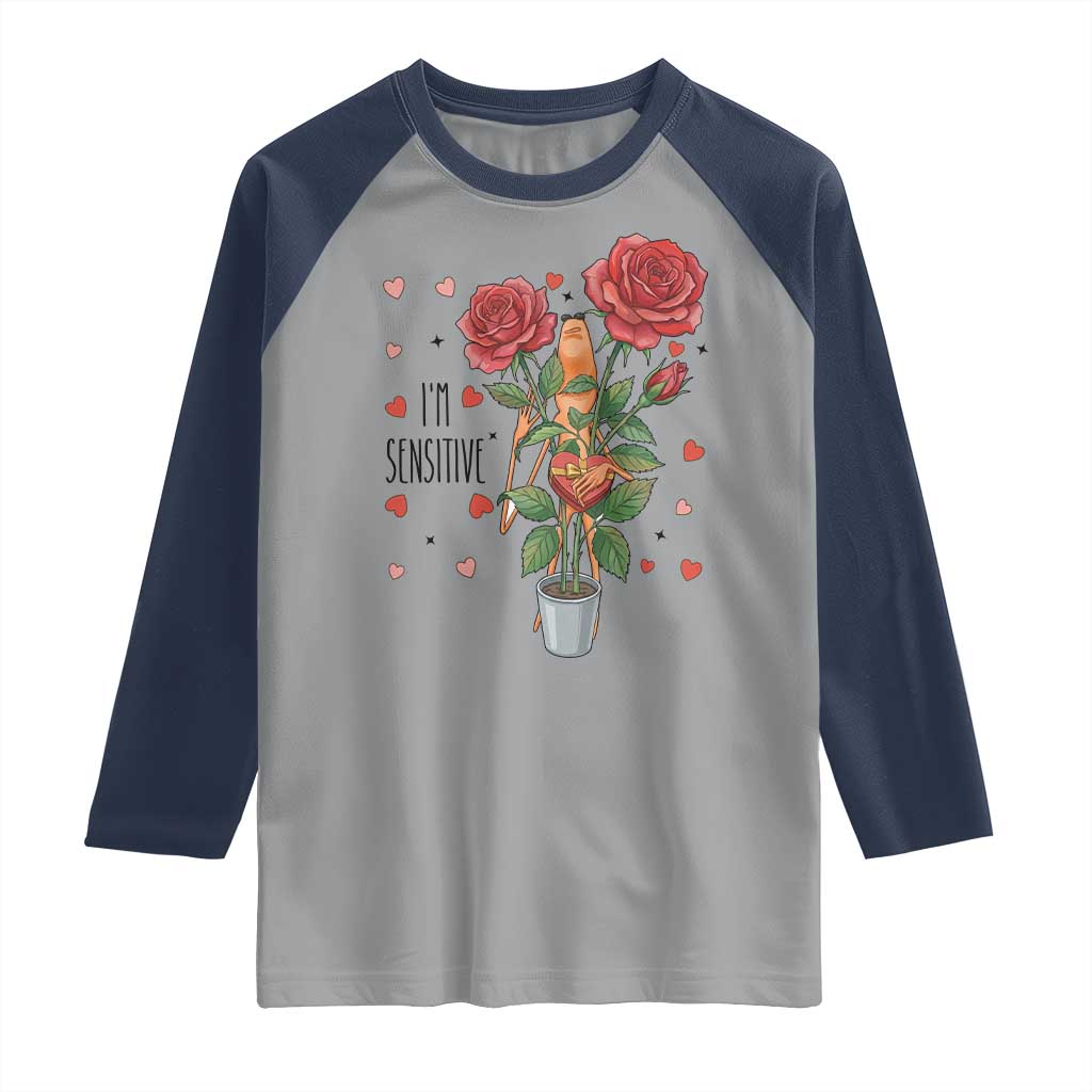 Marcus The Worm Valentine Meme Raglan Shirt I Am Senstive - Wonder Print Shop