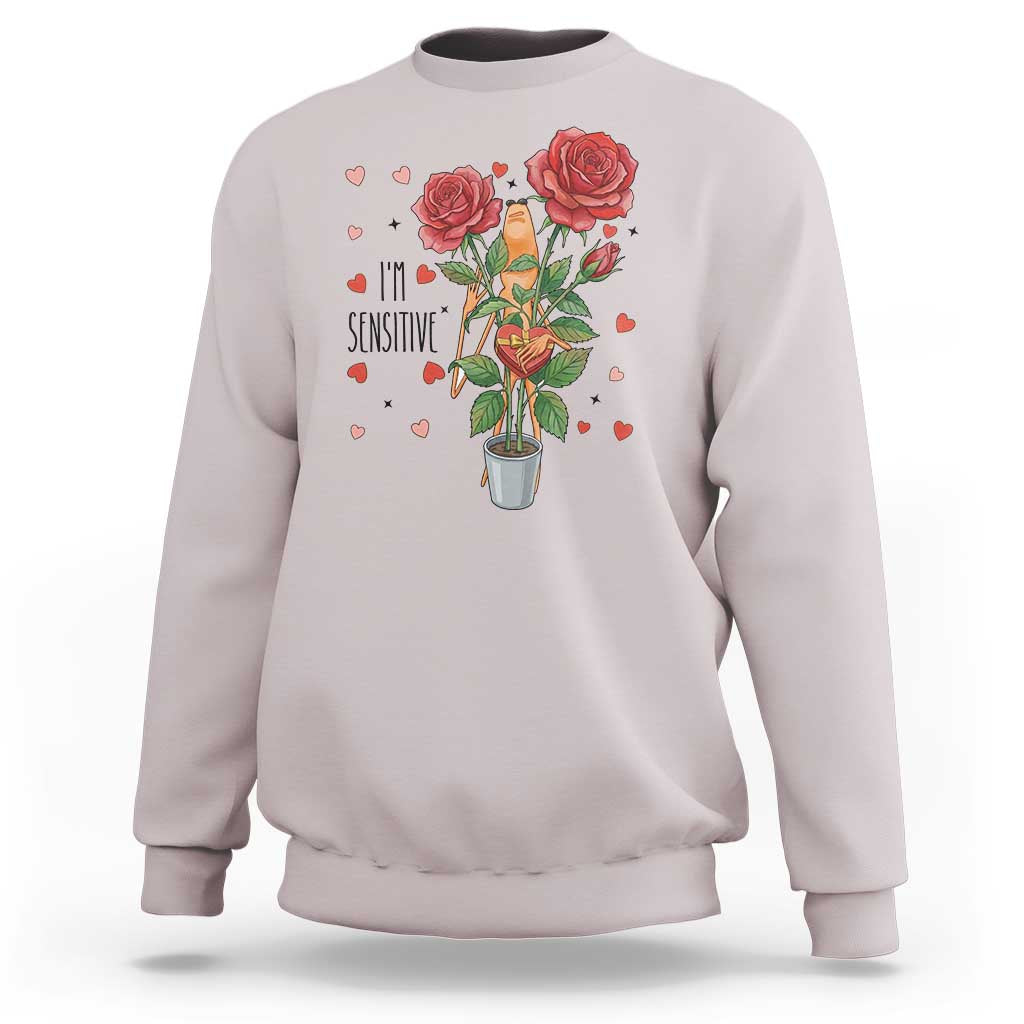 Marcus The Worm Valentine Meme Sweatshirt I Am Senstive - undefined