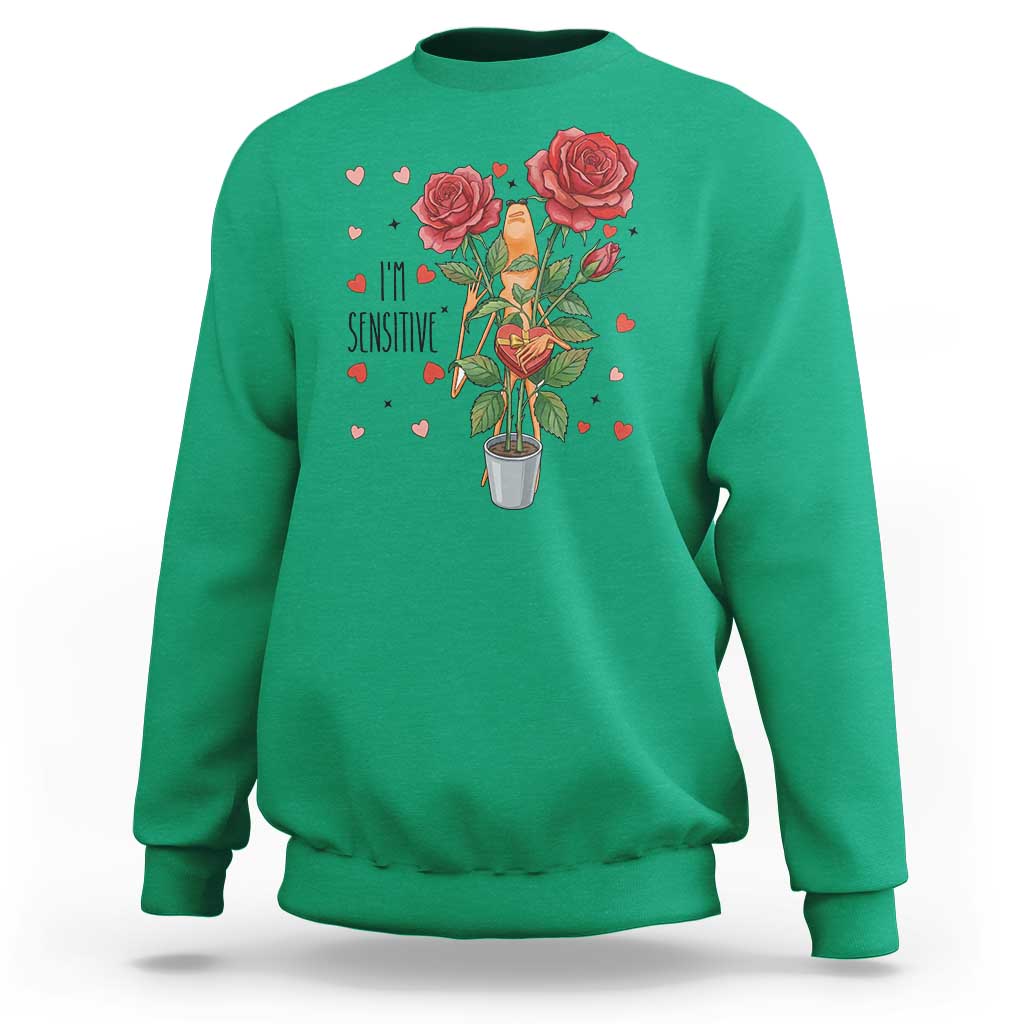 Marcus The Worm Valentine Meme Sweatshirt I Am Senstive - undefined