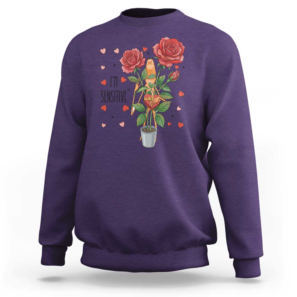 Marcus The Worm Valentine Meme Sweatshirt I Am Senstive - undefined