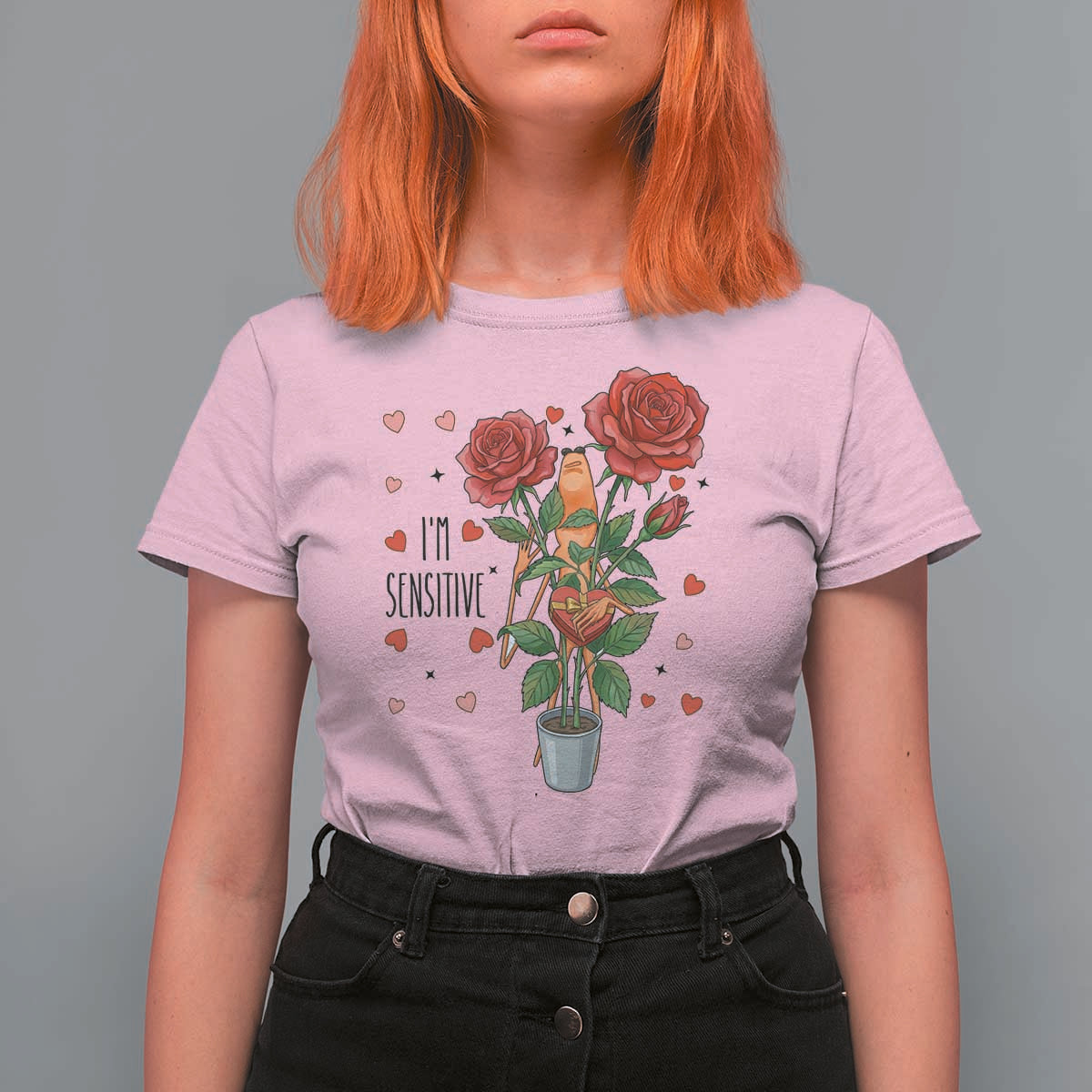 Marcus The Worm Valentine Meme T Shirt For Women I Am Senstive - Wonder Print Shop