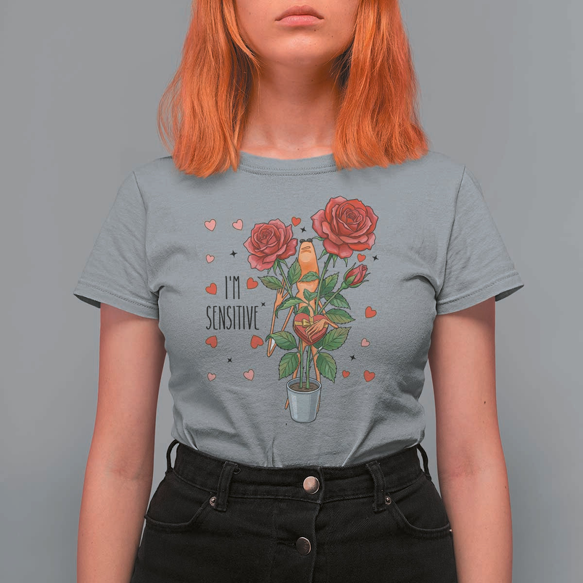 Marcus The Worm Valentine Meme T Shirt For Women I Am Senstive - Wonder Print Shop