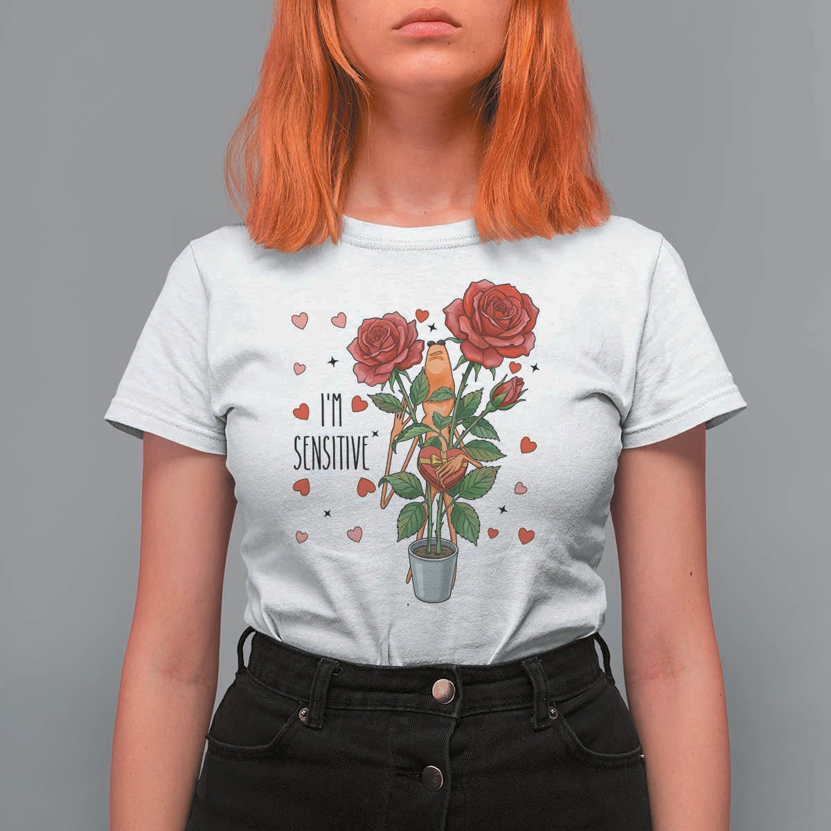 Marcus The Worm Valentine Meme T Shirt For Women I Am Senstive - Wonder Print Shop