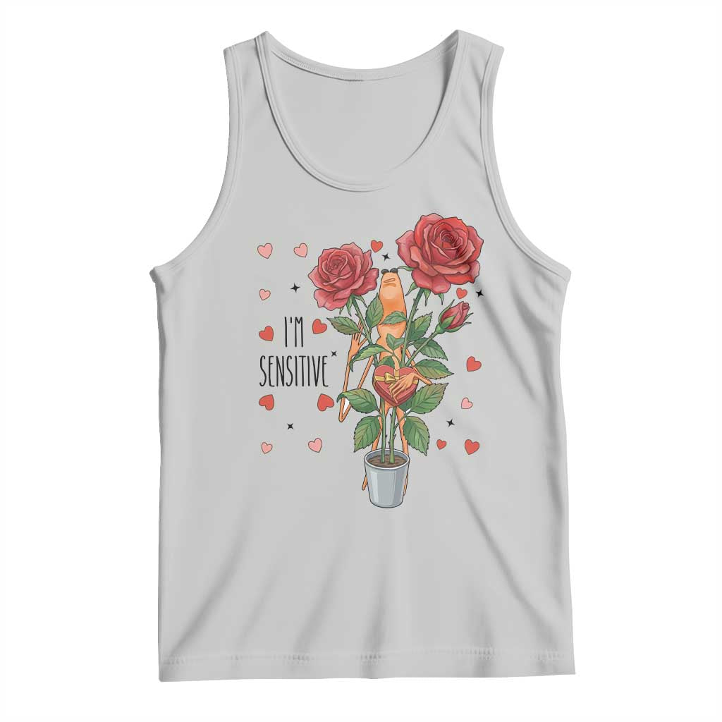 Marcus The Worm Valentine Meme Tank Top I Am Senstive - Wonder Print Shop