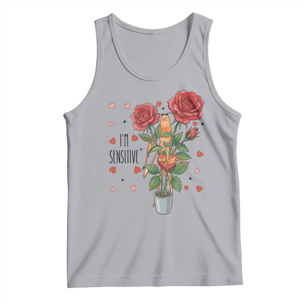 Marcus The Worm Valentine Meme Tank Top I Am Senstive - Wonder Print Shop