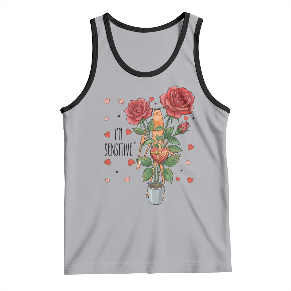 Marcus The Worm Valentine Meme Tank Top I Am Senstive - Wonder Print Shop