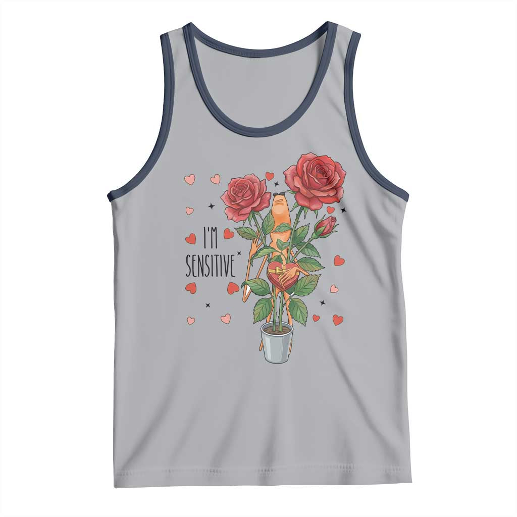 Marcus The Worm Valentine Meme Tank Top I Am Senstive - Wonder Print Shop