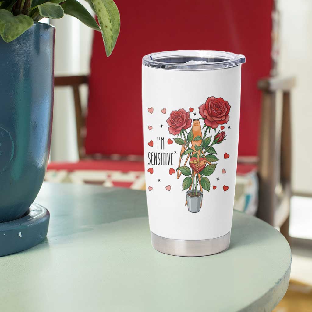 Marcus The Worm Valentine Meme Tumbler Cup I Am Senstive - Wonder Print Shop