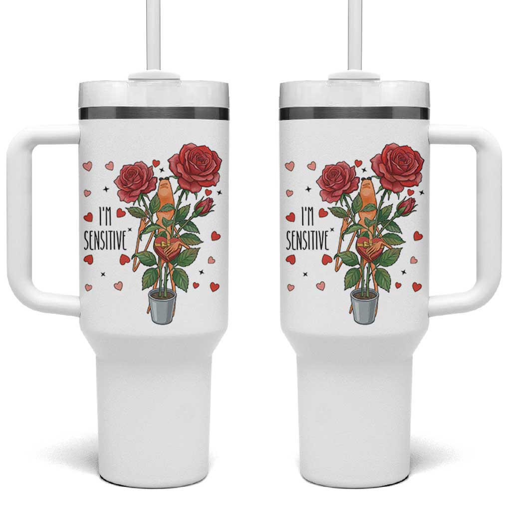 Marcus The Worm Valentine Meme Tumbler With Handle I Am Senstive - Wonder Print Shop