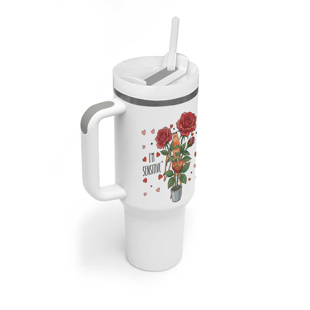 Marcus The Worm Valentine Meme Tumbler With Handle I Am Senstive - Wonder Print Shop