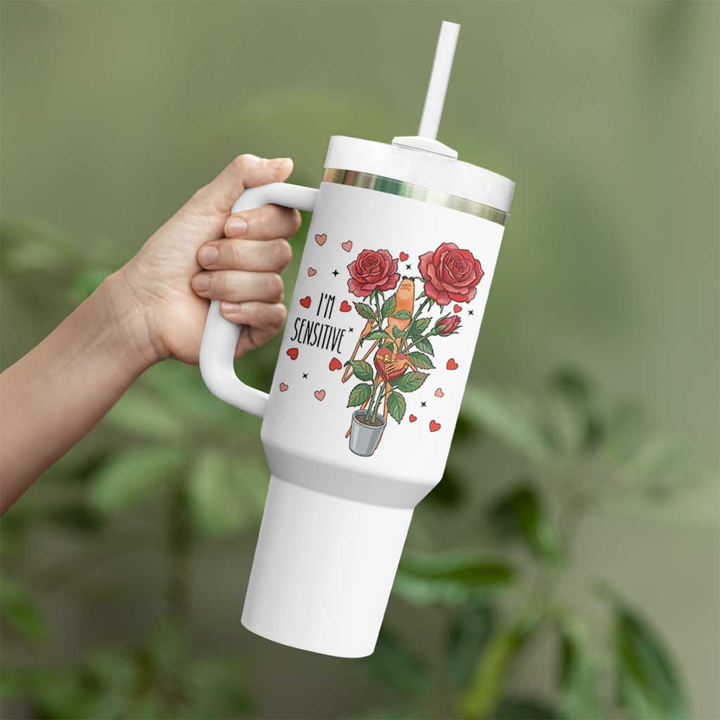 Marcus The Worm Valentine Meme Tumbler With Handle I Am Senstive - Wonder Print Shop