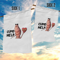 Marcus The Worm Valentine Meme Garden Flag Cupid Help - Wonder Print Shop