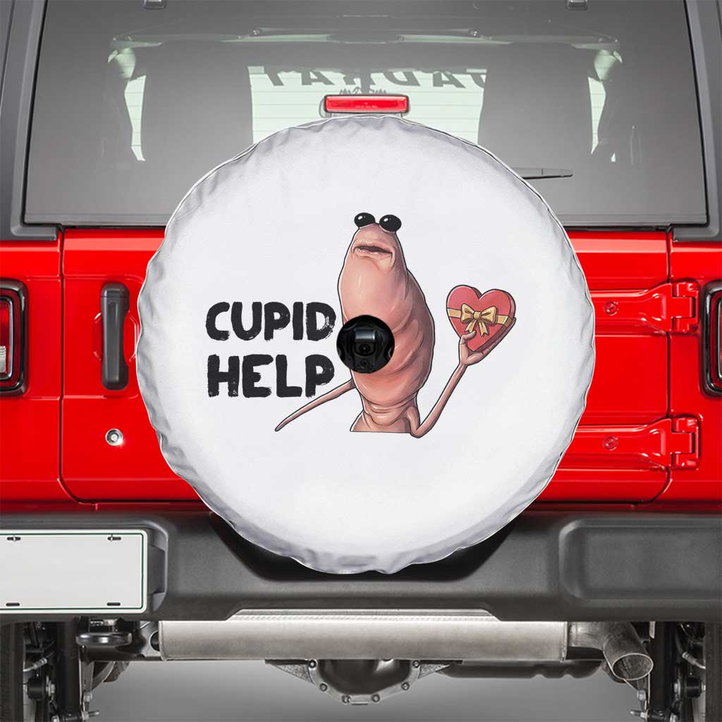 Marcus The Worm Valentine Meme Spare Tire Cover Cupid Help - undefined