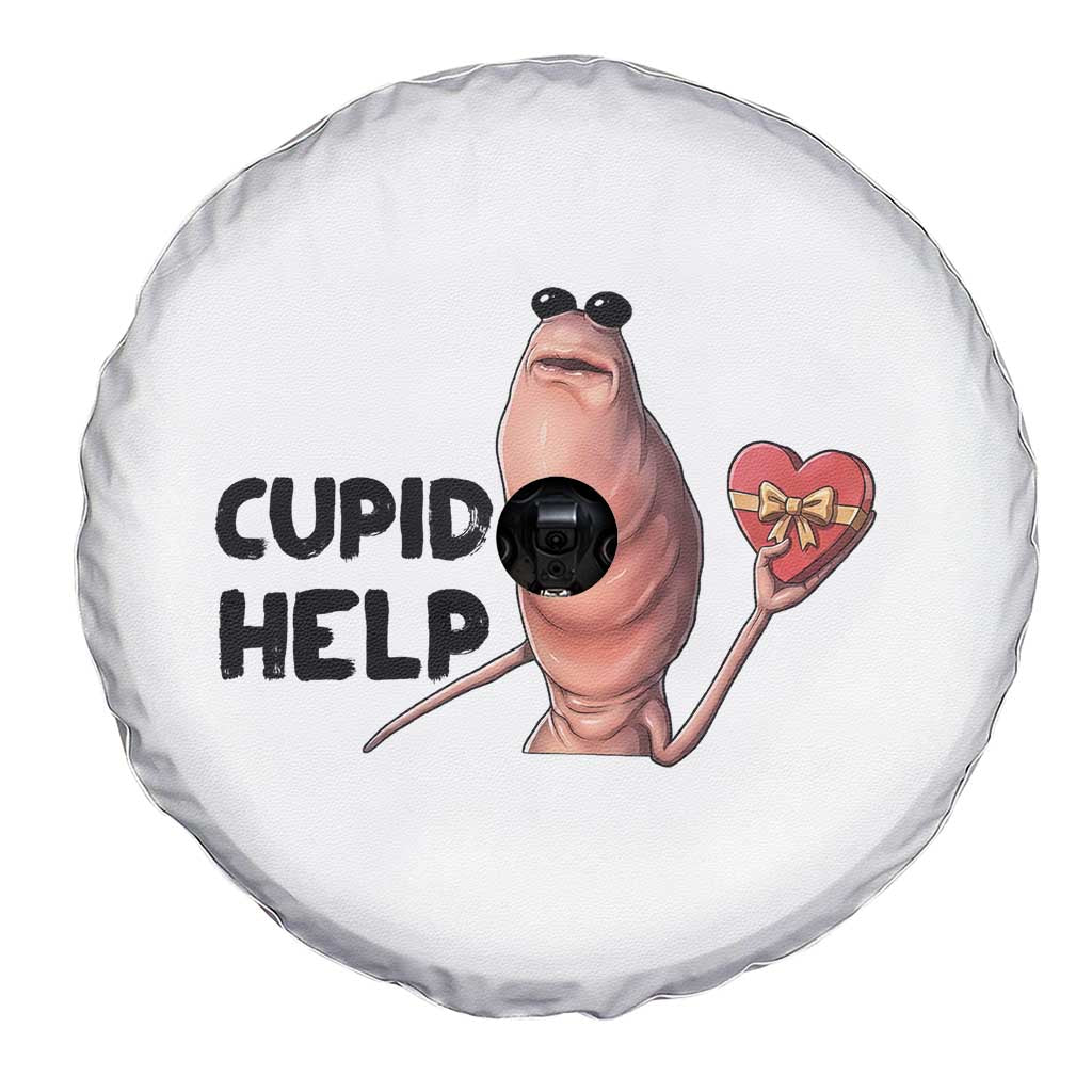 Marcus The Worm Valentine Meme Spare Tire Cover Cupid Help - undefined