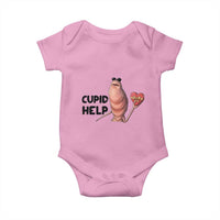 Marcus The Worm Valentine Meme Baby Onesie Cupid Help - Wonder Print Shop