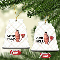 Marcus The Worm Valentine Meme Ceramic Ornament Cupid Help - Wonder Print Shop