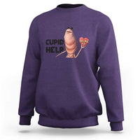 Marcus The Worm Valentine Meme Sweatshirt Cupid Help - Wonder Print Shop