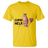 Marcus The Worm Valentine Meme T Shirt Cupid Help - Wonder Print Shop