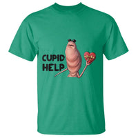 Marcus The Worm Valentine Meme T Shirt Cupid Help - Wonder Print Shop