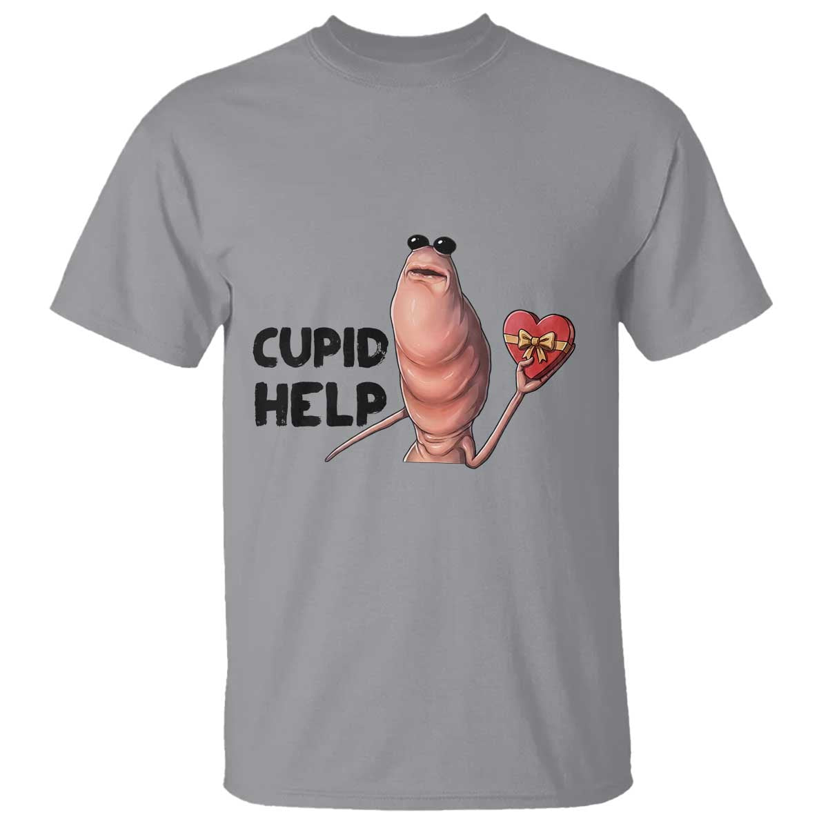 Marcus The Worm Valentine Meme T Shirt Cupid Help - Wonder Print Shop