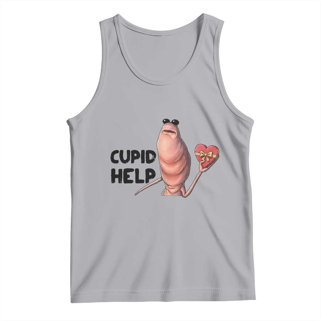 Marcus The Worm Valentine Meme Tank Top Cupid Help - Wonder Print Shop