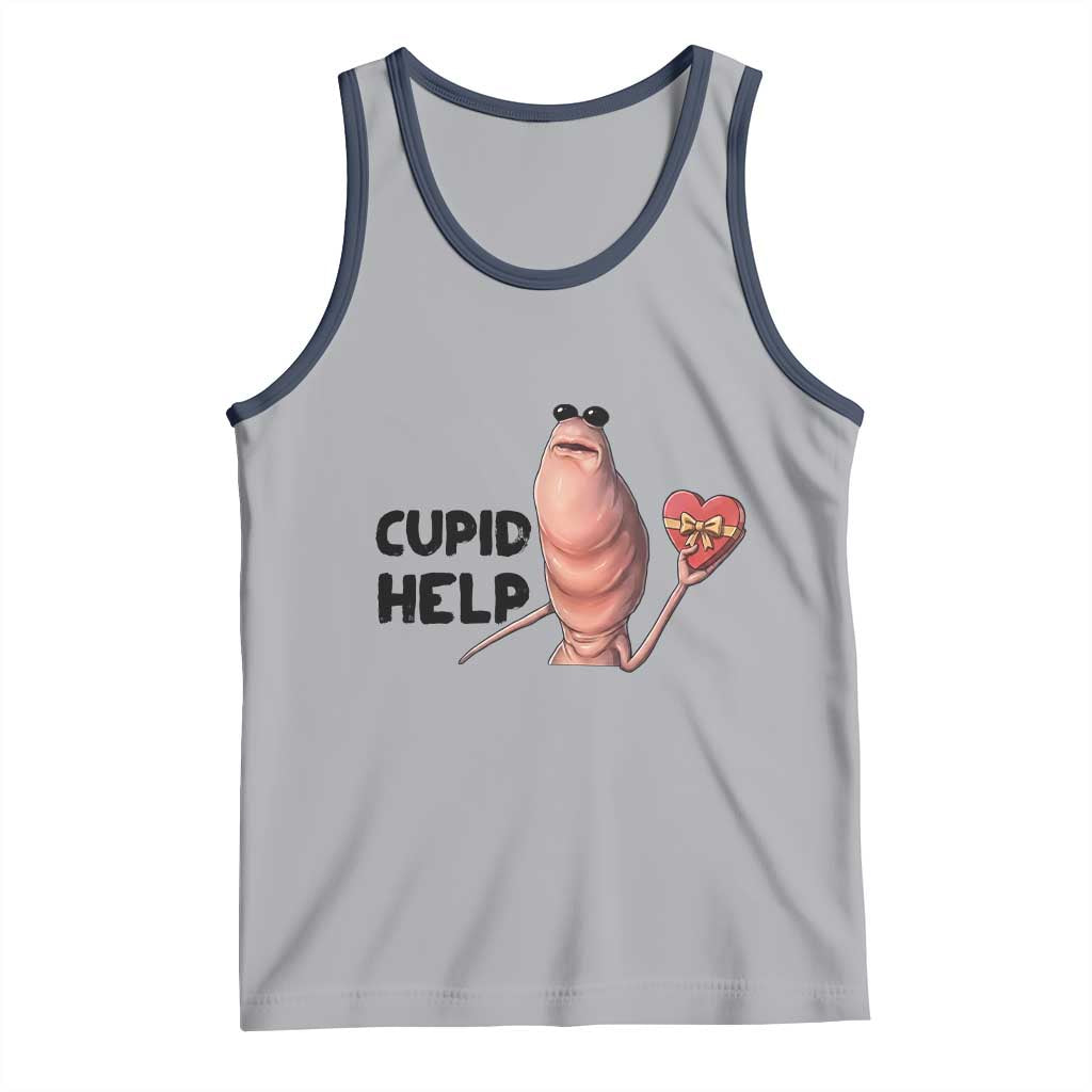 Marcus The Worm Valentine Meme Tank Top Cupid Help - Wonder Print Shop
