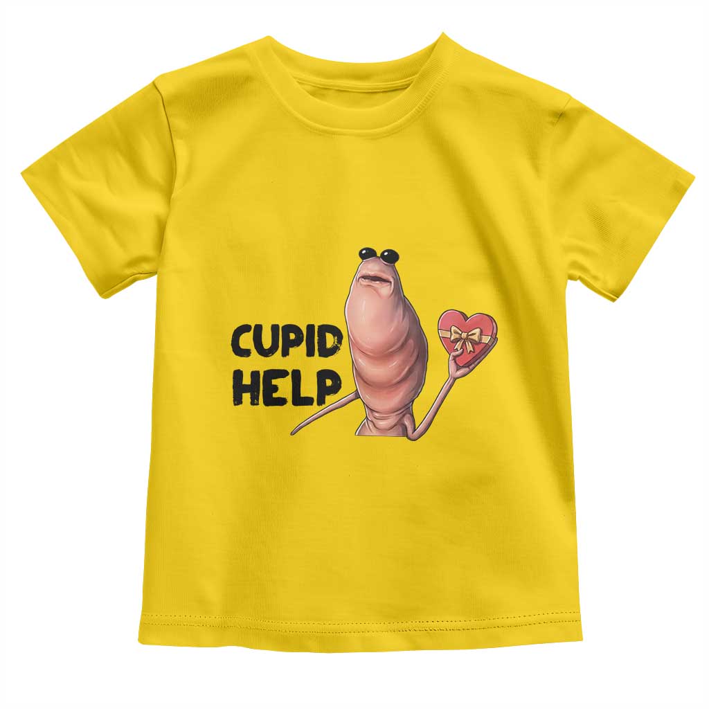 Marcus The Worm Valentine Meme Toddler T Shirt Cupid Help - Wonder Print Shop