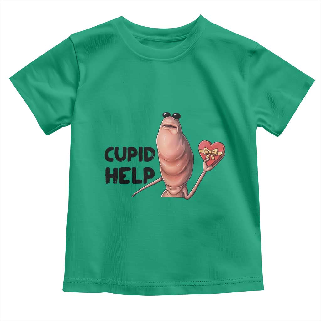Marcus The Worm Valentine Meme Toddler T Shirt Cupid Help - Wonder Print Shop