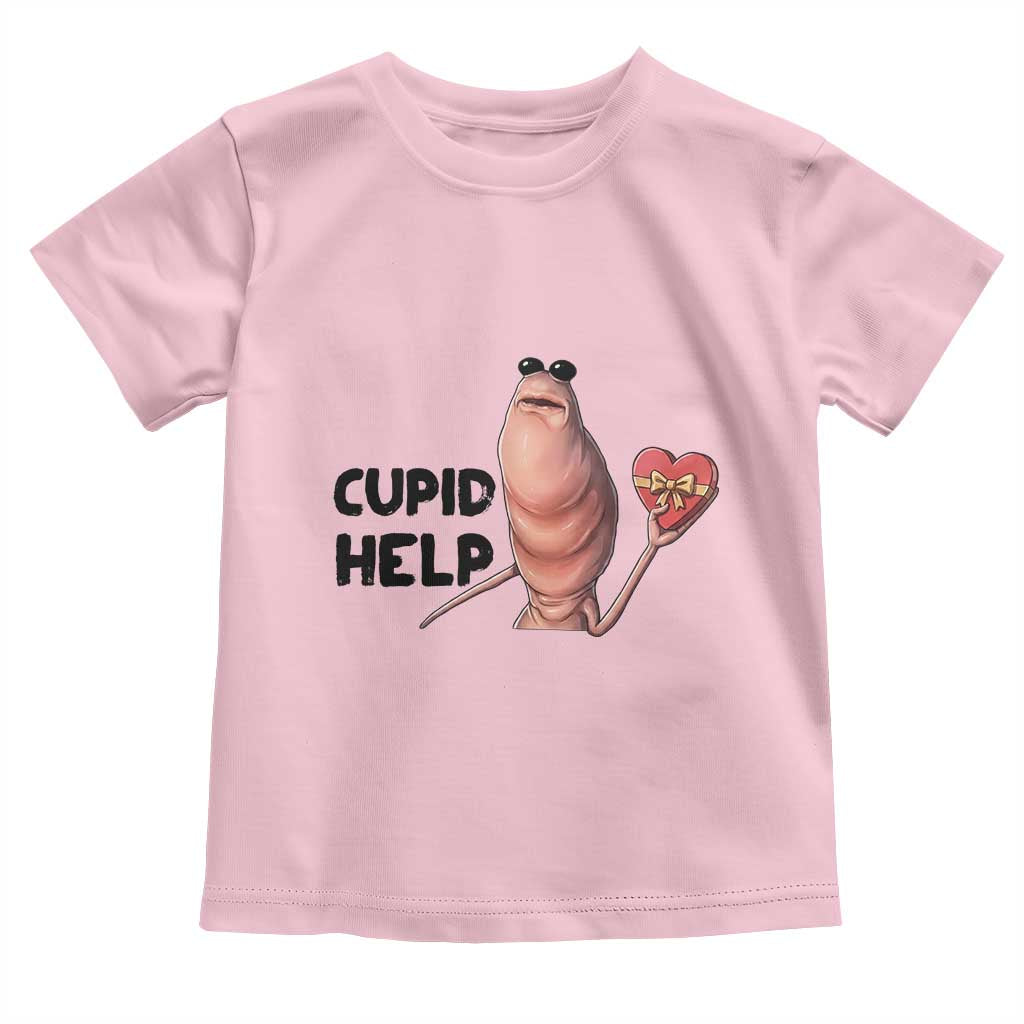 Marcus The Worm Valentine Meme Toddler T Shirt Cupid Help - Wonder Print Shop