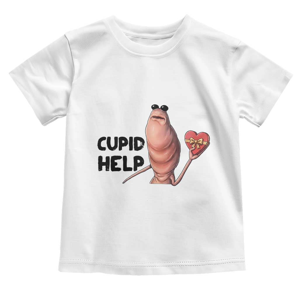 Marcus The Worm Valentine Meme Toddler T Shirt Cupid Help - Wonder Print Shop