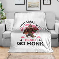 You Make My Heart Go Honk Throw Blanket Funny Bigfoot Valentine Meme - Wonder Print Shop