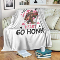 You Make My Heart Go Honk Throw Blanket Funny Bigfoot Valentine Meme - Wonder Print Shop
