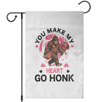 You Make My Heart Go Honk Garden Flag Funny Bigfoot Valentine Meme - Wonder Print Shop