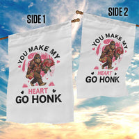 You Make My Heart Go Honk Garden Flag Funny Bigfoot Valentine Meme - Wonder Print Shop