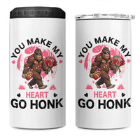 You Make My Heart Go Honk 4 in 1 Can Cooler Tumbler Funny Bigfoot Valentine Meme - Wonder Print Shop