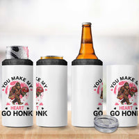 You Make My Heart Go Honk 4 in 1 Can Cooler Tumbler Funny Bigfoot Valentine Meme - Wonder Print Shop