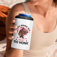 You Make My Heart Go Honk 4 in 1 Can Cooler Tumbler Funny Bigfoot Valentine Meme - Wonder Print Shop
