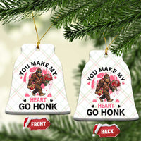 You Make My Heart Go Honk Ceramic Ornament Funny Bigfoot Valentine Meme - Wonder Print Shop